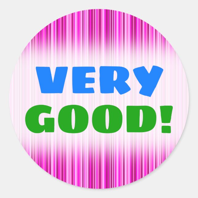 Adesivo MUITO BOM! + Magenta fina e padrão de tiras rosada (Frente)