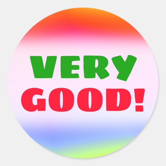 Adesivo MUITO BOM! + Padrão Divertido De Arco-Íris Multico (Frente)