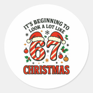 Adesivo Muito Como o Natal 67 Seis Sete Divertido Xmas 6-7