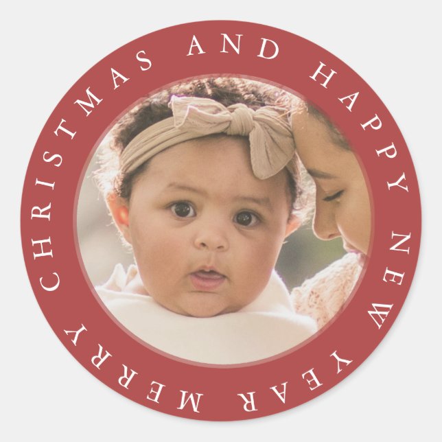 Adesivo Muito Feliz Foco de Envelope de Natal (Frente)