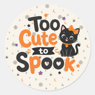 Adesivo Muito Fofo para Assustar Gato Preto Halloween 