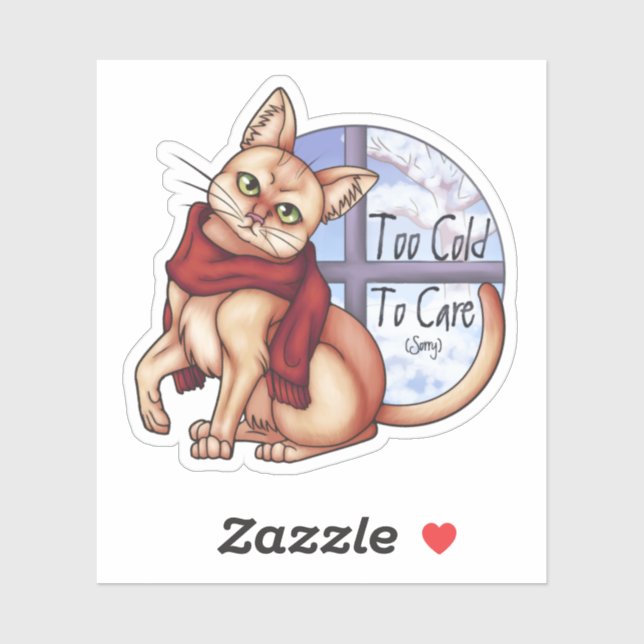 Adesivo Muito Frio Para Cuidar (Folha)