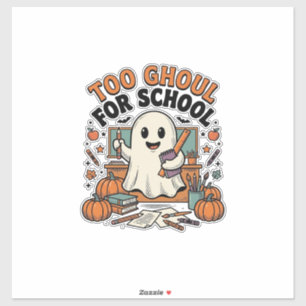 Adesivo Muito Ghoul Para Escola Vintage Professor Fantasma