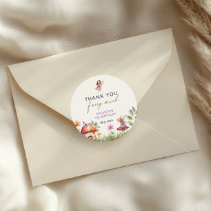 Adesivo Muito obrigada Fada pelo Primeiro Aniversário