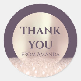 Adesivo Muito Obrigado A Nome ClassyRose Blush Purple Skin