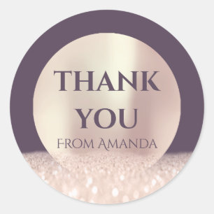 Adesivo Muito Obrigado A Nome ClassyRose Blush Purple Skin