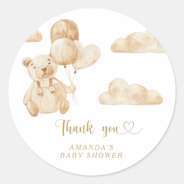 Adesivo Muito obrigado beary muito  (Frente)
