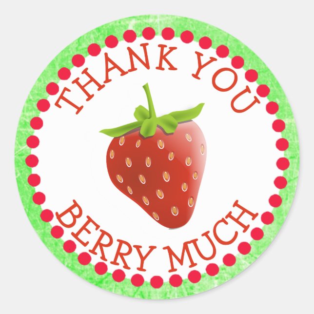 Adesivo Muito obrigado Berry Strawberry Stickers (Frente)