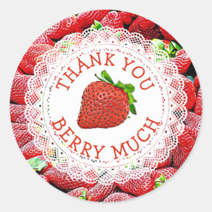 Adesivo Muito obrigado Berry Strawberry Stickers