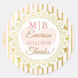 Adesivo Muito Obrigado, Dourado Vinhetas Personalizadas De