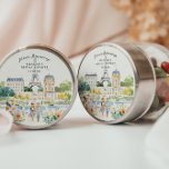 Adesivo Muito Obrigado | Jardim de Aquarela Parisiense<br><div class="desc">Diga "merci" ao estilo parisiense com este elegante design em aquarela. Com arquitetura francesa pintada à mão,  flores em flor e o suave romantismo de um passeio matinal por Paris,  é o toque final perfeito para lembranças,  envelopes ou embalagens.</div>