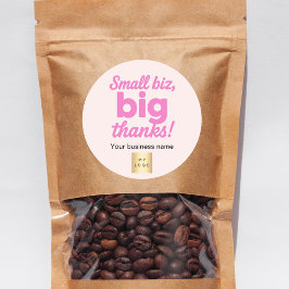 Adesivo Muito obrigado logo rosa para a sua empresa