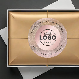 Adesivo Muito Obrigado Logotipo Dourado de Pastel