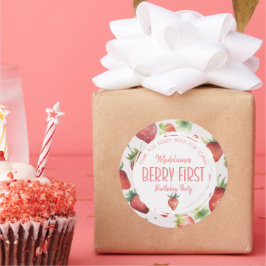 Adesivo Muito Obrigado Morango