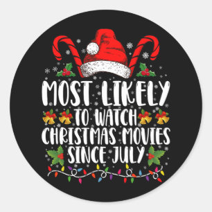 Adesivo Muito Provavelmente Assiste Filmes de Natal Desde