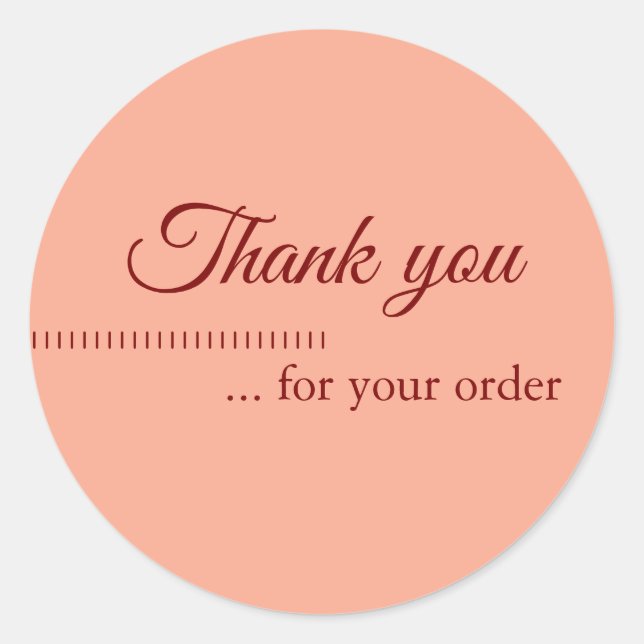 Adesivo Muito suave cliente de empresas laranja Obrigado (Frente)