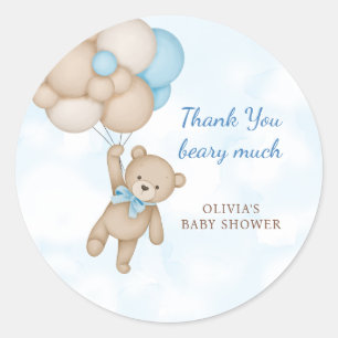 Adesivo Muito Urso de Pelúcia Chuveirinho de Bebê Obrigado