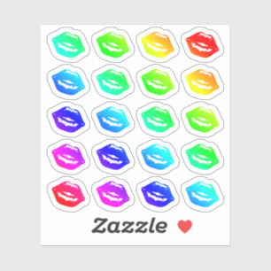 Adesivo Muitos Lábios Coloridos Pequenos Formas De Bico Ar