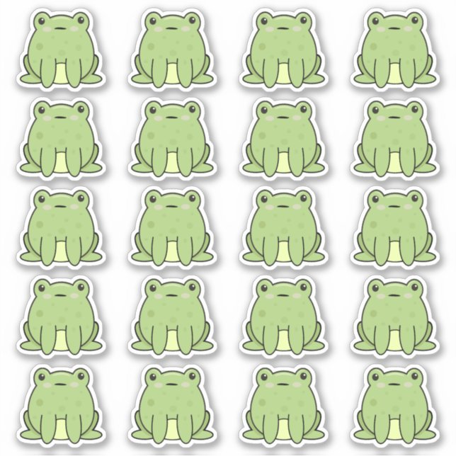 Adesivo Muitos Sapos Kawaii (Frente)