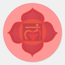 Adesivo Muladhara ou Root Chakra Classic Round Sticker