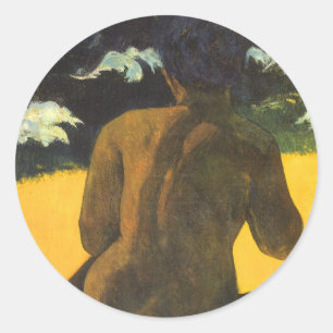 Adesivo Mulher à Beira-Mar de Paul Gauguin, Arte Fino Anti