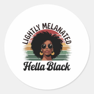 Adesivo Mulher Afro Rainha Ligeiramente Melanizada Orgulho