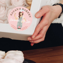 Adesivo Mulher Bonito moderna, doce padaria feita com amor