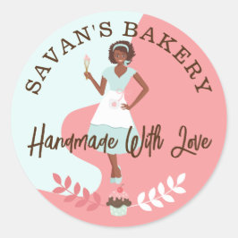 Adesivo Mulher Bonito moderna, doce padaria feita com amor