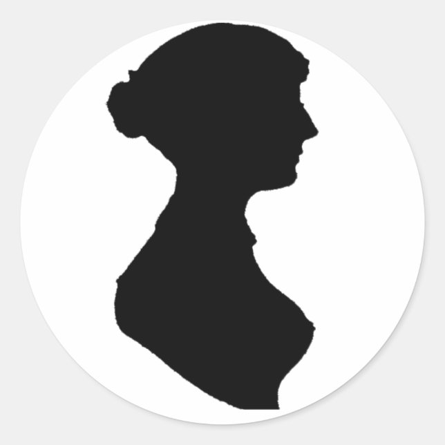 Adesivo Mulher da Regência Vitoriana Silhouette Arte Indep (Frente)