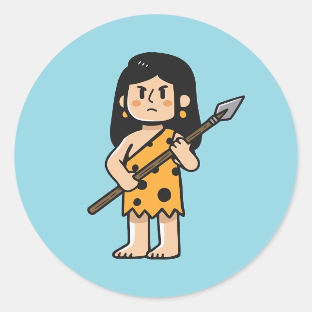 Adesivo Mulher das cavernas Oona (Frente)