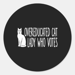 Adesivo Mulher De Gato Excessionária Que Vota Pelo Preside