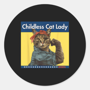 Adesivo Mulher De Gato Sem Filhos Está Votando Eleição 202