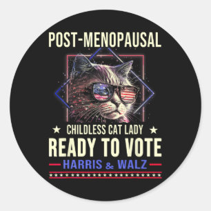 Adesivo Mulher De Gato Sem Menopausa poste Pronta Para Vot
