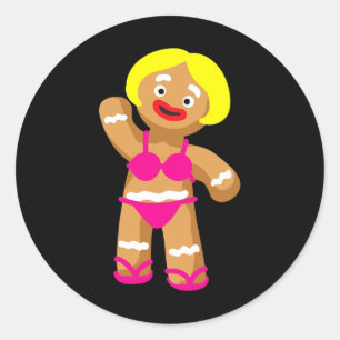 Adesivo Mulher de Pão de Mel de Biquíni Natal em Julho Par