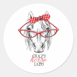 Adesivo Mulher do Cavalo Louco do Cavalo do Cavalo Bandana