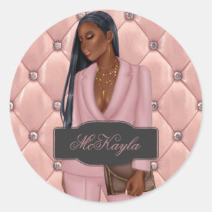 Adesivo Mulher do chefe do CEO afro-americano