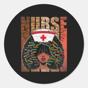 Adesivo Mulher Enfermeira Negra Afro Melanina Vintage Hist