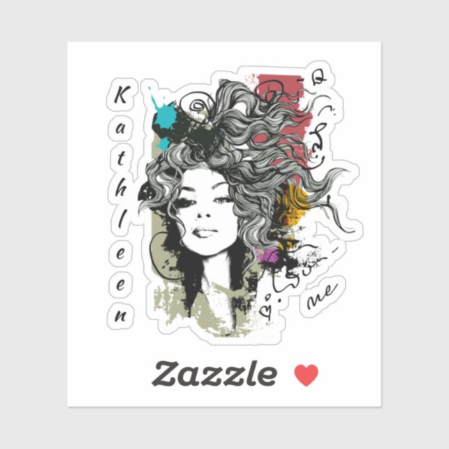 Adesivo Mulher Forte Com Poderes (Folha)