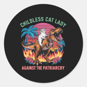 Adesivo Mulher Gato Sem Filhos Contra O Gato Patriarcado R