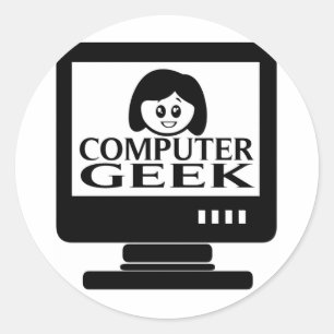 Adesivo Mulher Geek de Computador