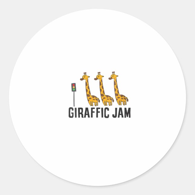 Adesivo Mulher Giraffic Jam Funny Giraffe Giraffe Pun Cute (Frente)