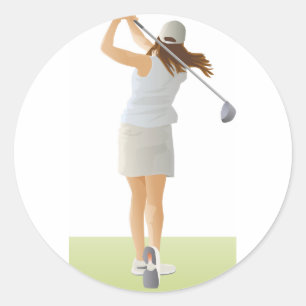 Adesivo Mulher Golfista