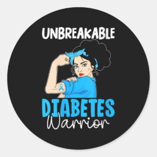 Adesivo Mulher: Guerreira da Diabetes Inseparável