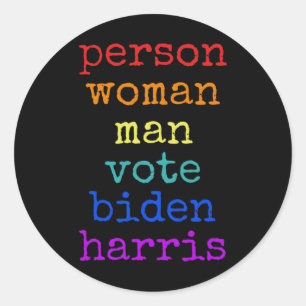 Adesivo Mulher Idiota Vota Biden Harris Distres
