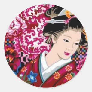 Adesivo Mulher japonesa no quimono