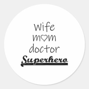 Adesivo Mulher Mãe Médica Super Herói Dia de as mães Bonit