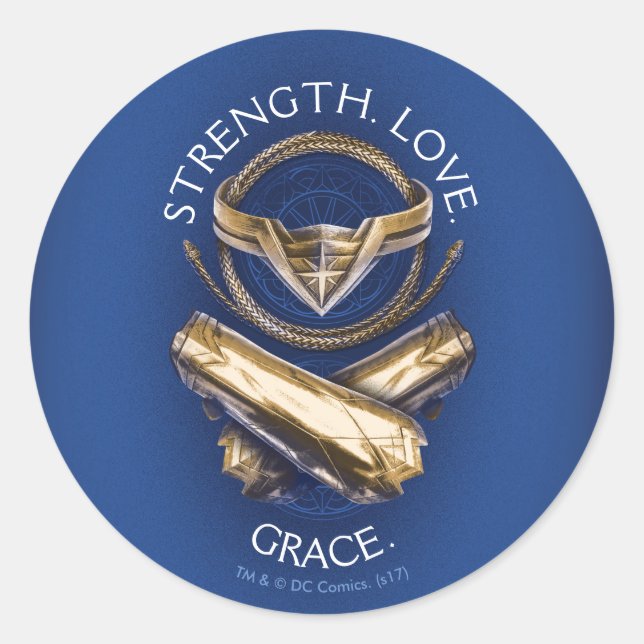 Adesivo Mulher Maravilha Tiara, Laço e Braceletes (Frente)