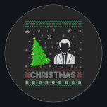 Adesivo Mulher Médica Xmas Tree Lighting Feia Natal<br><div class="desc">Mulher Médica Árvore Xmas Iluminando Suéter de Natal Feio</div>