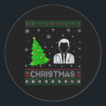 Adesivo Mulher Médica Xmas Tree Lighting Feia Natal<br><div class="desc">Mulher Médica Árvore Xmas Iluminando Suéter de Natal Feio</div>