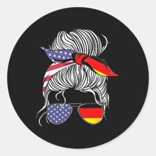 Adesivo Mulher Menina Fla Orgulhosa Patriota Germano-Ameri